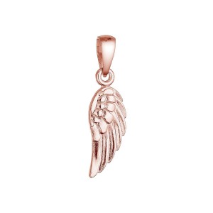Pozlacený stříbrný přívěsek andělské křídlo 64088 rose gold