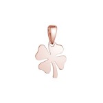Pozlacený stříbrný přívěsek čtyřlístek lesklý 64094 rose gold