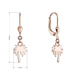 Pozlacené stříbrné náušnice palmy 61131 rose gold