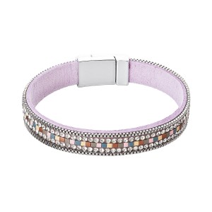 Náramek mix barev textilní 53008.3 purple