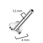 PUSH IN tyčka k labretě TITAN (1,2 x 8 mm)