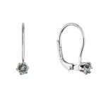 Stříbrné visací náušnice s Preciosa krystalem 31322.3 black diamond