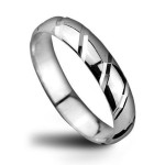 Dámský stříbrný snubní prsten, šíře 4 mm (1,34 g, 49)