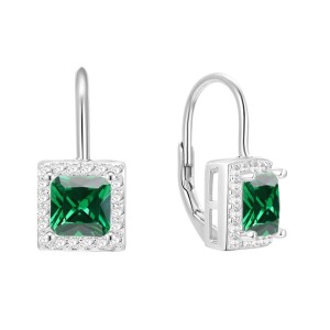 Dámské stříbrné náušnice se zirkony