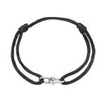Kabbalah náramek se stříbrnou ozdobou 13094.3 black