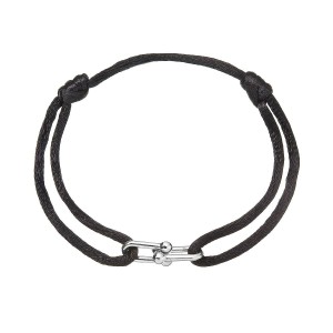 Kabbalah náramek se stříbrnou ozdobou 13094.3 black