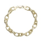 Elegantní masivní náramek pozlacený 73067