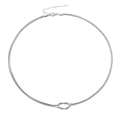 Ocelový náhrdelník uzel