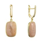 Pozlacené náušnice s fosilním korálem 11741.3