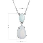 Stříbrný náhrdelník s akvamarínem a chalcedonem 12161.3