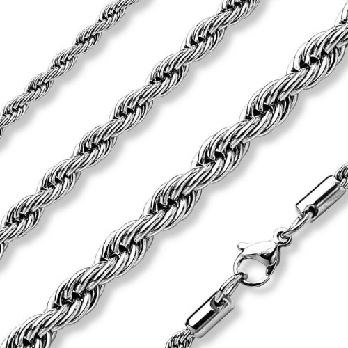 Kroucený řetízek chirurgická ocel šíře 4 mm