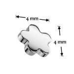 Náhradní ozdoba kytička k dermálu TITAN, závit 1,6 mm (zlacená)