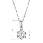 Stříbrný náhrdelník MIA 12M00003 moissanite