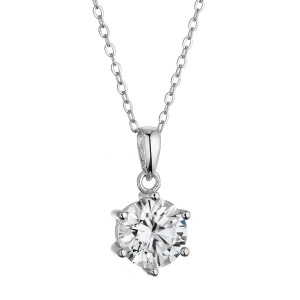 Stříbrný náhrdelník MIA 12M00004 moissanite