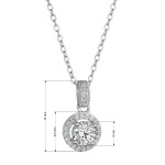 Stříbrný náhrdelník AURORA 12M00001 moissanite
