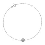 Stříbrný náramek AMELIA 13M00002 moissanite