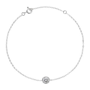 Stříbrný náramek AMELIA 13M00002 moissanite