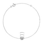 Stříbrný náramek AMELIA 13M00002 moissanite