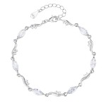 Dámský stříbrný náramek se zirkony