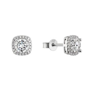 Stříbrné náušnice AIRA 11M00004 moissanite
