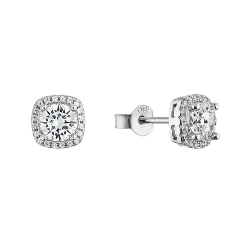 Stříbrné náušnice AIRA 11M00004 moissanite