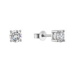 Stříbrné náušnice ELEN 11M00007 moissanite