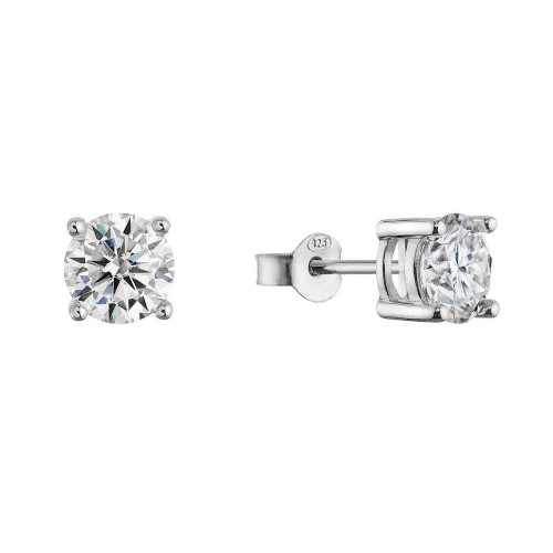 Stříbrné náušnice ELEN 11M00008 moissanite