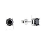 Stříbrné náušnice LUNA 11M00009 moissanite