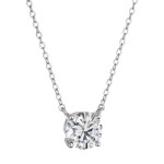 Stříbrný náhrdelník ELEN 12M00006 moissanite