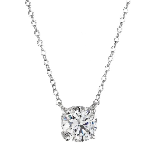Stříbrný náhrdelník ELEN 12M00006 moissanite