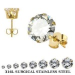 Naušnice pecky chirurgická ocel HWFXTSE01g (10 mm)