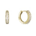 Pozlacené zdobené kruhy se zirkony 11767.1