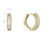 Pozlacené zdobené kruhy se zirkony 11767.1