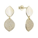 Pozlacené náušnice dvojité kapky 11788.1