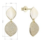 Pozlacené náušnice dvojité kapky 11788.1