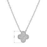 Stříbrný náhrdelník čtyřlístek 12182.1