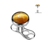 Kompletní microdermal piercing TITAN, tygří oko