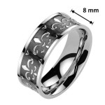 Pánský ocelový prsten skautská lilie vel. 62