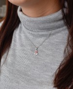 Sada šperků s krystaly Swarovski náušnice,řetízek a přívěsek růžová kytička 39172.3 light rose