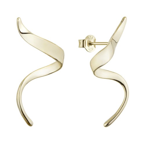 Pozlacené náušnice vlnky 61149