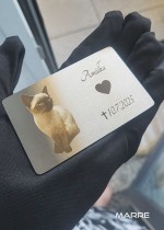 Pamětní ocelová destička - s rytím obrázku, loga a textu