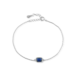 Stříbrný náramek s kamenem