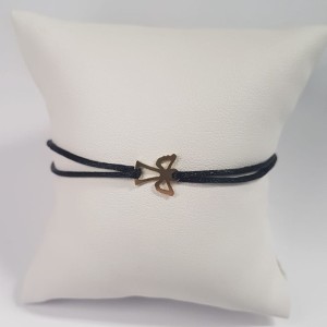 Červený textilní náramek andílek, Ag 925