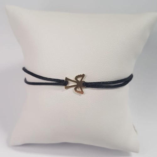 Červený textilní náramek andílek, Ag 925