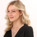Sada šperků s krystaly Swarovski náušnice, řetízek a přívěsek fialový kosočtverec 39126.3 amethyst