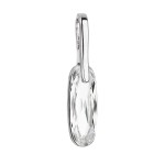 Stříbrný přívěsek s krystaly Swarovski bílý ovál 34241.1