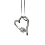 Stříbrný přívěsek s krystaly Swarovski růžové srdce 34183.3