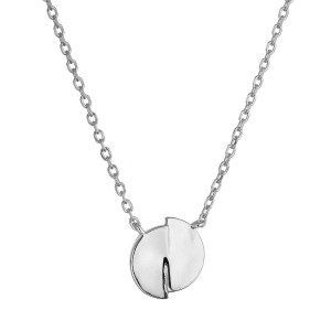 Stříbrný náhrdelník s rozpůlenou placičkou 62051