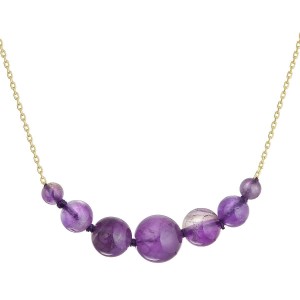 Pozlacený náhrdelník s ametystem 12187.3