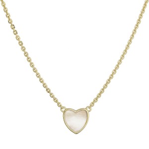 Pozlacený náhrdelník s perleťovým srdíčkem 12185.1